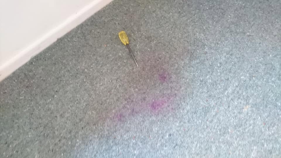 Hair dye stain removal before