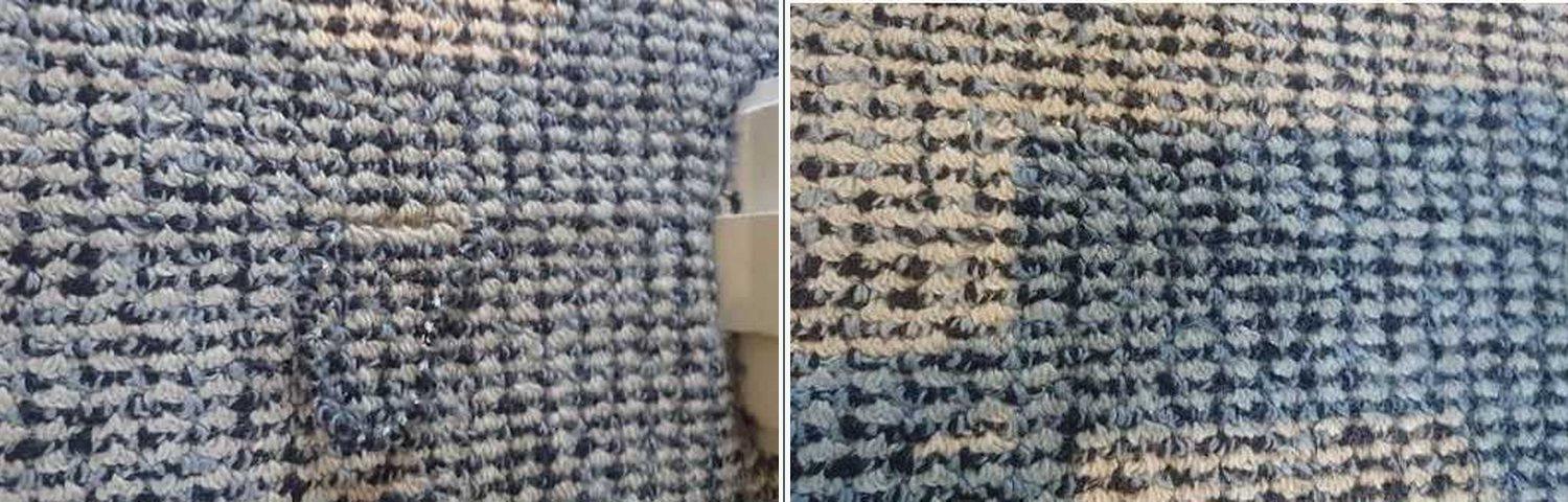 Pulled thread repair 4: before and after