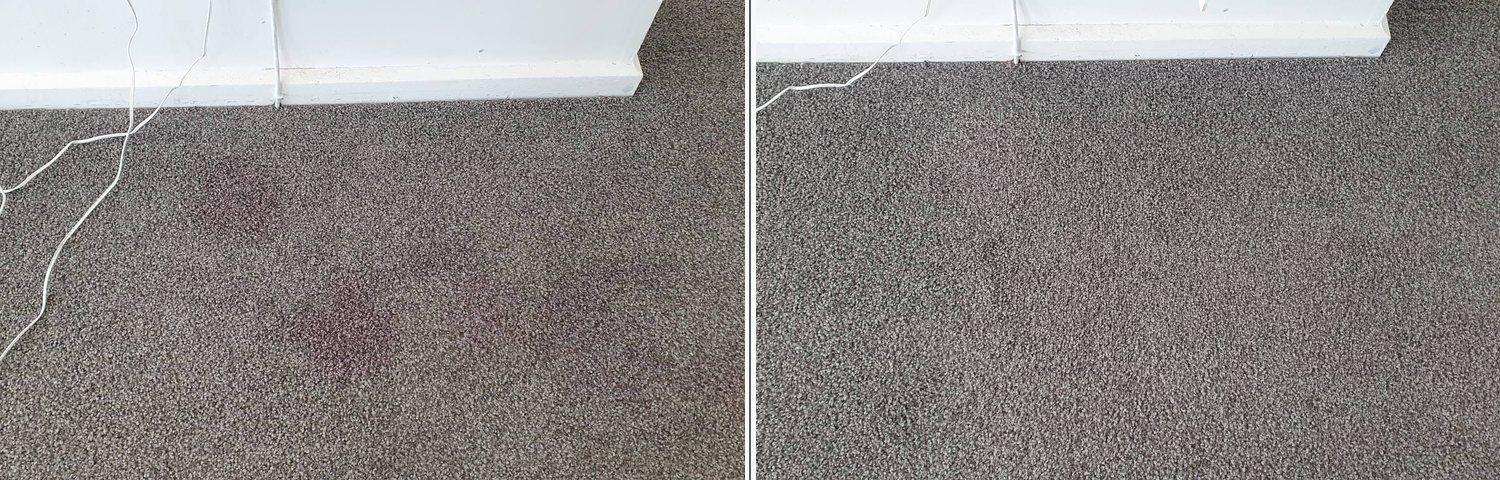 Stain treatment: before and after