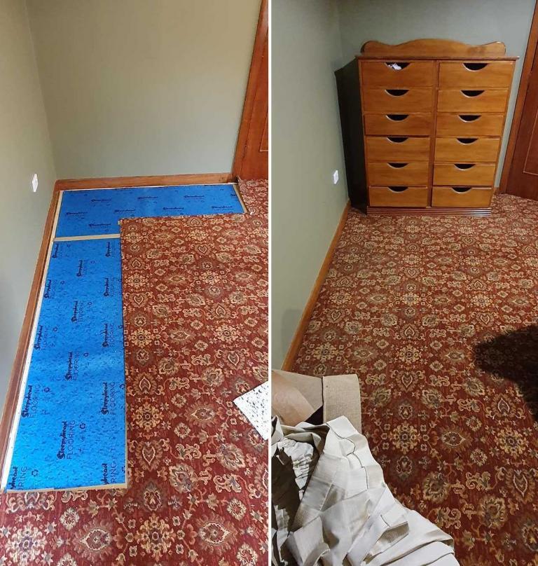 Before and After Photo Gallery Carpet Repair, Stretching, and Patching. - Stitch  Carpet Repair