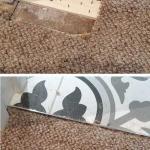 Rotted Carpet, Repaired, Before and After