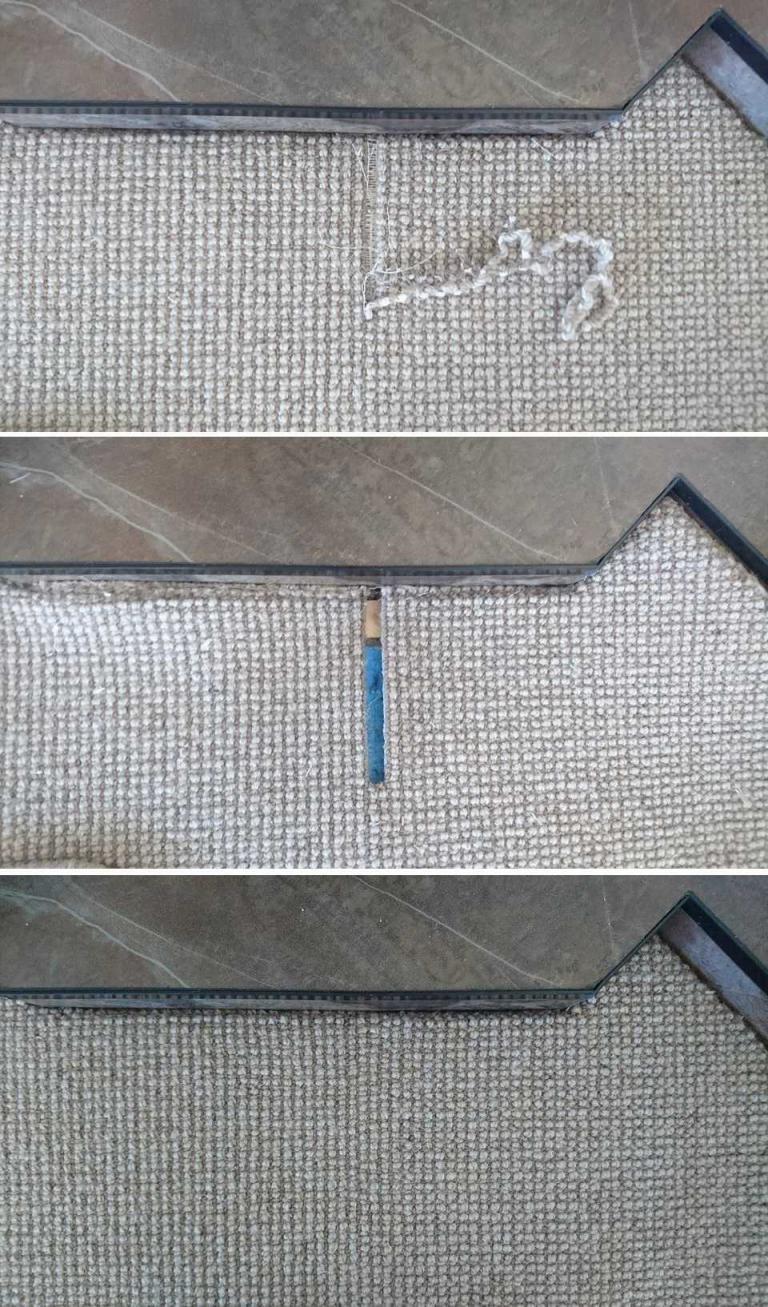 Carpet Repair, Before and After