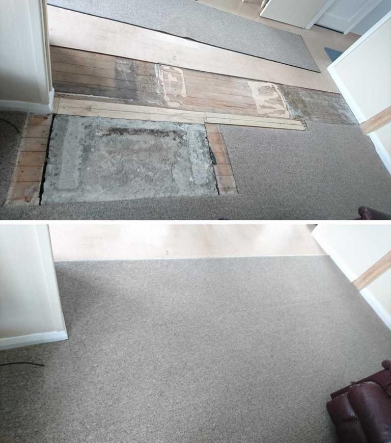 Renovations, Carpet Extended, Carpet Repaired